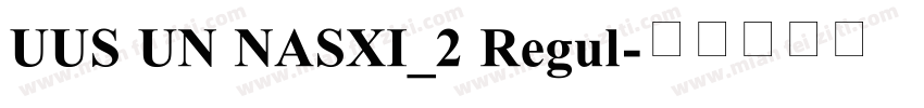 UUS UN NASXI_2 Regul字体转换